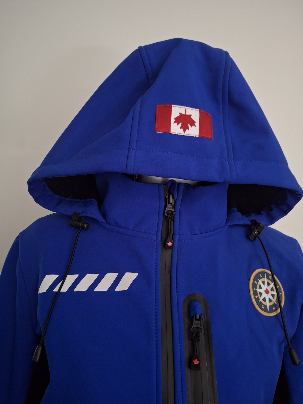 Canadiana NWOT Women's Blue Hooded National Geo Reflective Jacket. Ladies S. - Picture 12 of 13